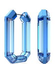 【送料無料】 スワロフスキー レディース ピアス・イヤリング アクセサリー Lucent Crystal Hoop Earrings Aqua