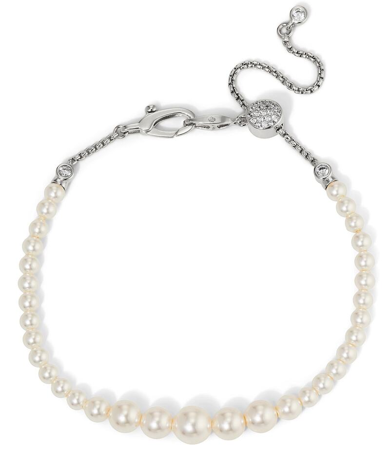 【送料無料】 ナディール レディース ブレスレット・バングル・アンクレット アクセサリー Siren Pearl Beaded Bolo Line Bracelet Silver