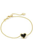 【送料無料】 ケンドラスコット レディース ブレスレット・バングル・アンクレット アクセサリー Ari Heart Drusy Gold Chain Bracelet Black Drusy(4)