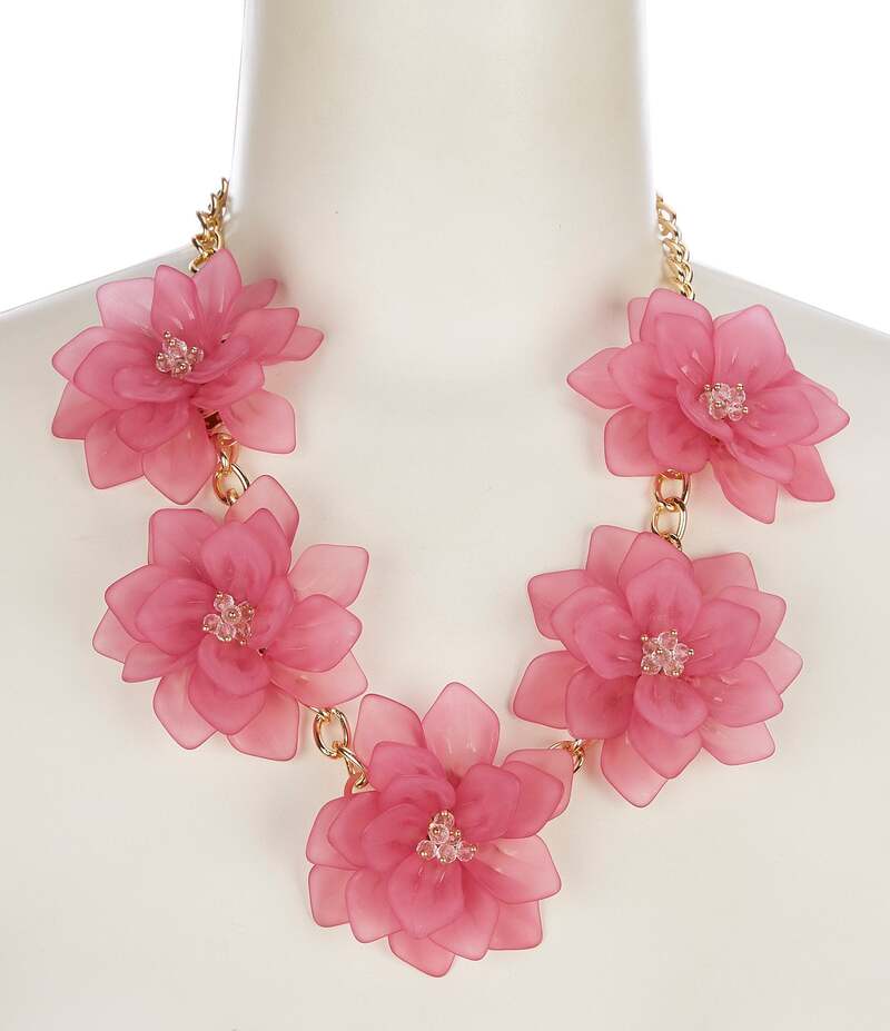 ̵ ǥ顼 ǥ ͥå쥹硼 ꡼ Rosalie Pink Petals Statement Ne...