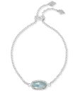 【送料無料】 ケンドラスコット レディース ブレスレット・バングル・アンクレット アクセサリー Elaina Silver Adjustable Chain Bracelet Light Blue Illusion(4)