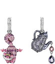【送料無料】 スワロフスキー レディース ピアス・イヤリング アクセサリー Alice In Wonderland Cat & Teapot Crystal D...