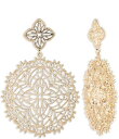 【送料無料】 マルケッサ レディース ピアス・イヤリング アクセサリー Gold Tone Large Filigree Drop Earrings Gold(4)