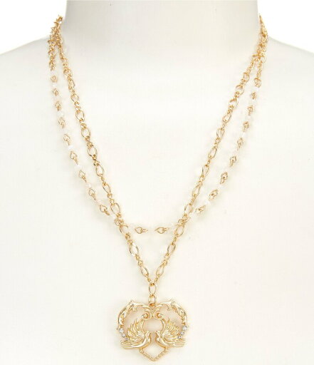 【送料無料】 パトリシアナシュ レディース ネックレス・チョーカー アクセサリー Small Love Birds Heart Short Pendant Necklace Matte Gold 【送料無料】 パトリシアナシュ レディース ネックレス・チョーカー アクセサリー Small Love Birds Heart Short Pendant Necklace Matte Gold