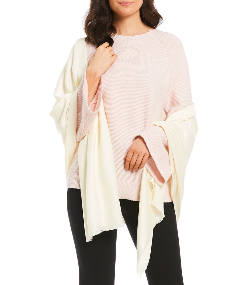 ヴィンスカムート レディース アクセサリー マフラー・ストール・スカーフ サテン Vince Camuto Frayed..