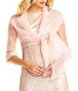 【送料無料】 アドリアナ パペル レディース マフラー・ストール・スカーフ アクセサリー Organza 3/4 Sleeve Tie Front Wrap Jacket Blush