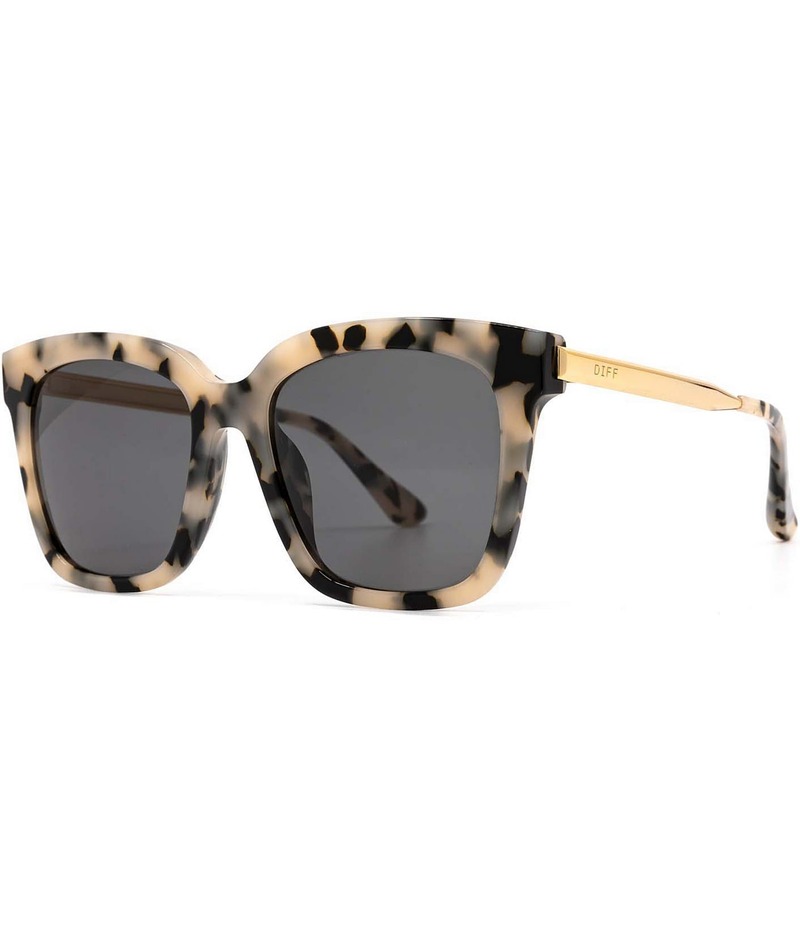 【送料無料】 ディフアイウェア レディース サングラス・アイウェア アクセサリー Bella Leopard Polarized Sunglasses Cream Tortoise