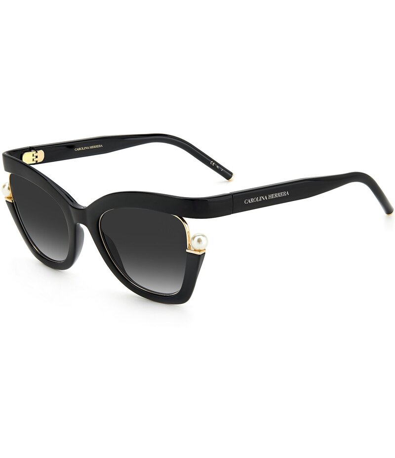 【送料無料】 キャロライナヘレラ レディース サングラス・アイウェア アクセサリー Women's CH0002 53mm Butterfly Sunglasses Black