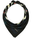 【送料無料】 カートジェイガーロンドン レディース マフラー・ストール・スカーフ アクセサリー Mixed Plaid Silk Square Bandana Black(4)