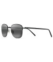 【送料無料】 マウイジム レディース サングラス・アイウェア アクセサリー Unisex Crater Rim PolarizedPlus2R Square 52mm Sunglasses Matte Black