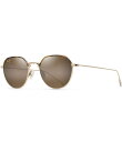【送料無料】 マウイジム レディース サングラス・アイウェア アクセサリー Unisex Island Eyes 50mm Polarized Round Sunglasses Gold(4)