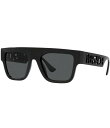【送料無料】 ヴェルサーチ レディース サングラス・アイウェア アクセサリー Rock Icon 90's Logo Sunglasses Black