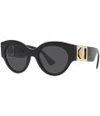 【送料無料】 ヴェルサーチ レディース サングラス・アイウェア アクセサリー Women's Vintage Crystals Round Sunglasses...