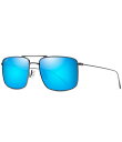 【送料無料】 マウイジム レディース サングラス・アイウェア アクセサリー Men's Aeko 55mm Aviator Polarized Sunglass...