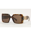 【送料無料】 ヴェルサーチ レディース サングラス・アイウェア アクセサリー Women's Ve4405 Square Havana 54mm Sunglas...