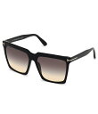 【送料無料】 トム・フォード レディース サングラス・アイウェア アクセサリー Women's Sabrina 58mm Square Sunglasses B...