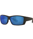 【送料無料】 コスタ レディース サングラス・アイウェア アクセサリー Men's 6S9024 Cat Cay Mirrored 61mm Rectangle Polarized Sunglasses Blackout/Blue