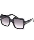 【送料無料】 トム・フォード レディース サングラス・アイウェア アクセサリー Women's Kaya 54mm Square Sunglasses Blac...