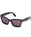 【送料無料】 トム・フォード レディース サングラス・アイウェア アクセサリー Unisex Mikel 54mm Square Sunglasses Blac...