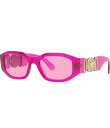 【送料無料】 ヴェルサーチ レディース サングラス・アイウェア アクセサリー Unisex Biggie 53mm Sunglasses Fuchsia/Pin...