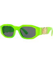 【送料無料】 ヴェルサーチ レディース サングラス・アイウェア アクセサリー Unisex Biggie 53mm Sunglasses Green