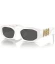 【送料無料】 ヴェルサーチ レディース サングラス・アイウェア アクセサリー Unisex Biggie 53mm Sunglasses White