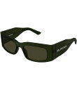 【送料無料】 バレンシアガ レディース サングラス・アイウェア アクセサリー Men's Paper 56mm Rectangle Sunglasses Shi...