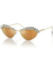 【送料無料】 スワロフスキー レディース サングラス・アイウェア アクセサリー Women's SK7009 55mm Crystal Mirrored Sta...