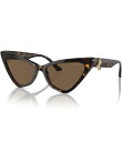 【送料無料】 ジミーチュー レディース サングラス・アイウェア アクセサリー Women's JC5008 55mm Havana Cat Eye Sungla...