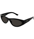 【送料無料】 バレンシアガ レディース サングラス・アイウェア アクセサリー Women's Tuesday 60mm Oval Sunglasses Shin...