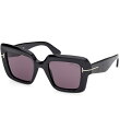 【送料無料】 トム・フォード レディース サングラス・アイウェア アクセサリー Women's Esme 50mm Square Sunglasses Shin...