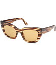 【送料無料】 トム・フォード レディース サングラス・アイウェア アクセサリー Women's Athena 53mm Striped Cat Eye Sung...
