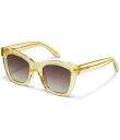 【送料無料】 クエイ レディース サングラス・アイウェア アクセサリー Women's After Hours 48mm Square Sunglasses Daffodil/Brown(4)