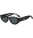 【送料無料】 イザベル マラン レディース サングラス・アイウェア アクセサリー Women's IM0185 64mm Oval Sunglasses Black(4)