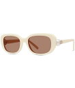 【送料無料】 ジバンシー レディース サングラス・アイウェア アクセサリー Women's Pearl 53mm Oval Sunglasses White/B...
