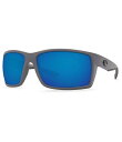 【送料無料】 コスタ レディース サングラス・アイウェア アクセサリー Reefton Blackout Polarized Mirrored Glass Rectangle Sunglasses Matte Grey/Blue Mirror