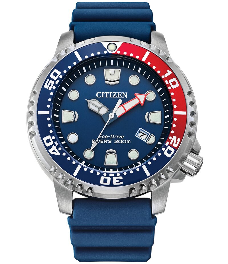 シチズン レディース アクセサリー 腕時計 Citizen Men's Promaster Dive Three Hand Blue Strap Watch Blue ブルー