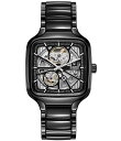 【送料無料】 ラド レディース 腕時計 アクセサリー Unisex True Square Automatic Open Heart Black Ceramic...