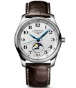 【送料無料】 ロンジン レディース 腕時計 アクセサリー Men's Master Collection Automatic Brown Leather Str...