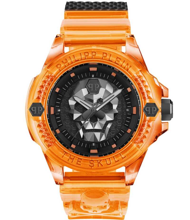 【送料無料】 フィリッププレイン レディース 腕時計 アクセサリー Men's The Kull Scuba Duba Edition Analog Orange Silicone Strap Watch Orange