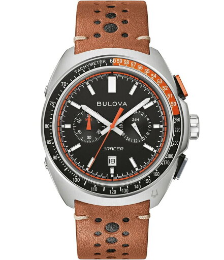 【送料無料】 ブロバ レディース 腕時計 アクセサリー Men's Racing Chronograph Tan Leather Strap Watch Tan 【送料無料】 ブロバ レディース 腕時計 アクセサリー Men's Racing Chronograph Tan Leather Strap Watch Tan