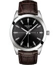 【送料無料】 ティソット レディース 腕時計 アクセサリー Women's Gentleman Brown Embossed Leather Watch Brown(2)