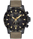 【送料無料】 ティソット レディース 腕時計 アクセサリー Men's Supersport Chronograph Beige Fabric Strap Watch Beige(2)