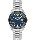 【送料無料】 ヴェルサーチ レディース 腕時計 アクセサリー Men's V-Dome Analog Stainless Steel Bracelet Watc...