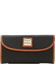 【送料無料】 ドーネイアンドバーク レディース クラッチバッグ バッグ Pebble Continental Leather Clutch Wallet Bla...