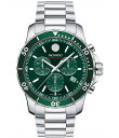 【送料無料】 モバド レディース 腕時計 アクセサリー Series 800 Silver-Tone Quartz Chronograph Movement Watch Green(2)