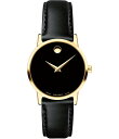 【送料無料】 モバド レディース 腕時計 アクセサリー Museum Classic Black and Gold Calfskin Strap Analog ...
