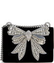 【送料無料】 カートジェイガーロンドン レディース ショルダーバッグ バッグ Small Shoreditch Velvet Rhinestone Bow Chain Strap Crossbody Bag Black(4)