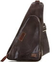 【送料無料】 ベッドステュ レディース バックパック・リュックサック バッグ Adept Leather Sling Crossbody Bag Black Teak Rustic