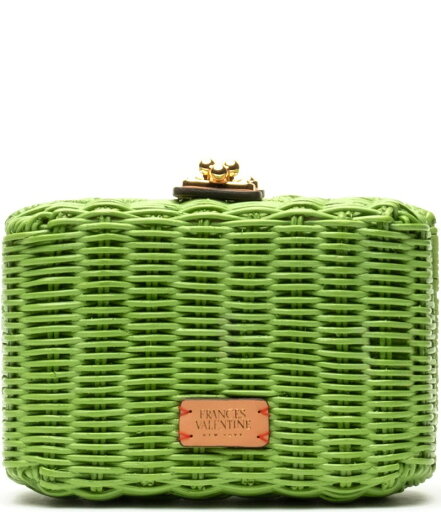 【送料無料】 フランセスバレンタイン レディース クラッチバッグ バッグ Paige Wicker Box Chain Strap Clutch Bag Lime Green 【送料無料】 フランセスバレンタイン レディース クラッチバッグ バッグ Paige Wicker Box Chain Strap Clutch Bag Lime Green